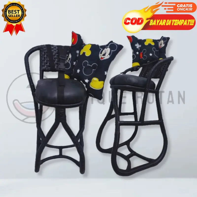 Kursi Boncengan Anak Motor Matic Rotan Mulus Free Sabuk dan Bantal Stang 6