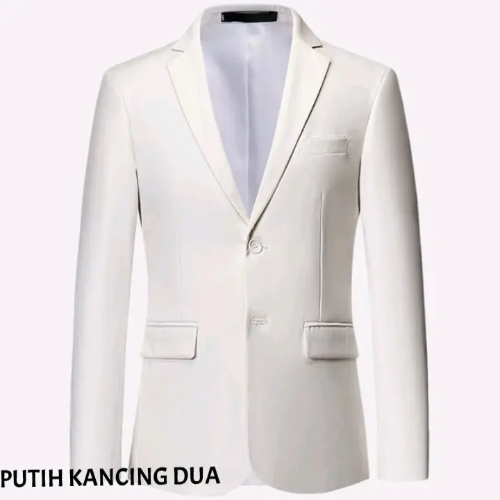 Jas Formal Pria Terbaru Slim Fit Hitam Blazer - Puring Penuh & Busa Bahu - Kantor, Setelan, Semi, Celana, Pengantin 3
