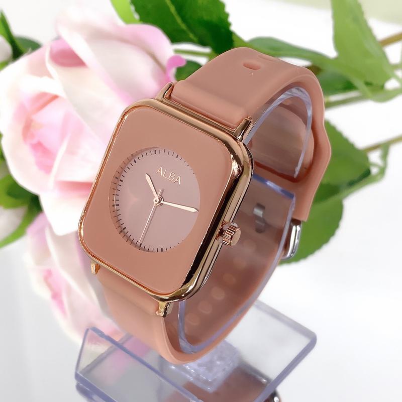 Product Introduction of Jam Tangan Wanita Alba Tali Karet Rubber Korean Fashion 3