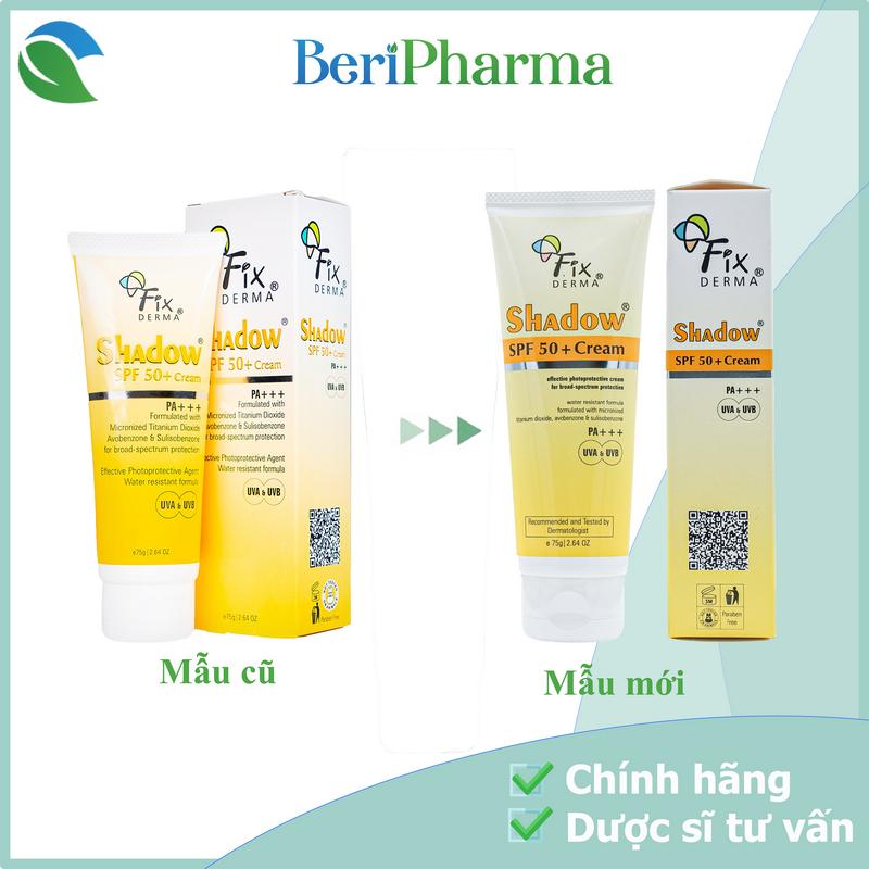 Fixderma Kem Chống Nắng Shadow Spf50+ Cream 75g Sunscreen Kem Chống Nắng Chăm Sóc Da Sun Cream