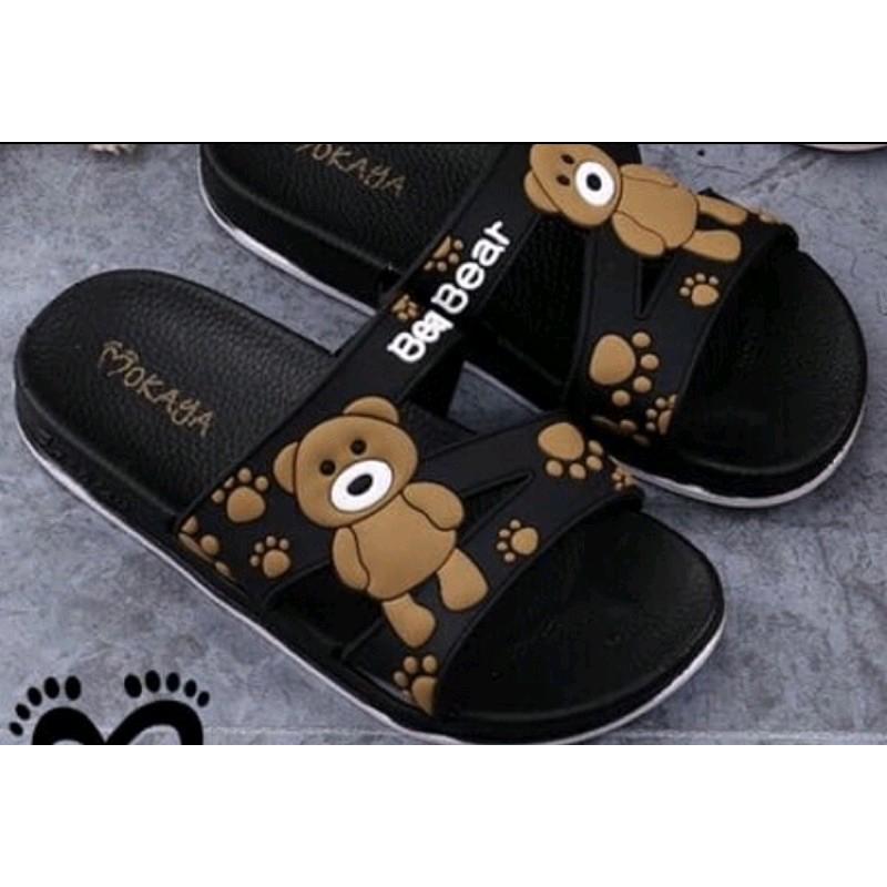 VianzShoes - Sandal / Sendal Slop Wanita Full Karet Premium coklat hitam Shoes Flat Pink 6