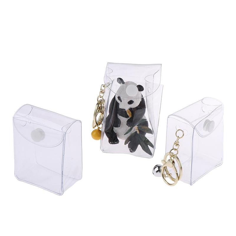 Product Introduction of Mini Anime Doll Display Bag Transparent Coin Purse Pendant Square Pouch Organizer Wallet Key Lipstick Earphone Storage Bag 29