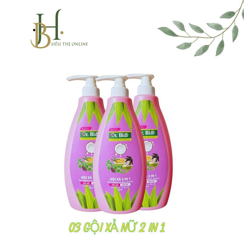Product Introduction of 1 chai Dầu gội và xả 2 in 1 Dr Bio 680ML Suôn mượt & Óng ả chiết xuất thiên nhiên .! 1
