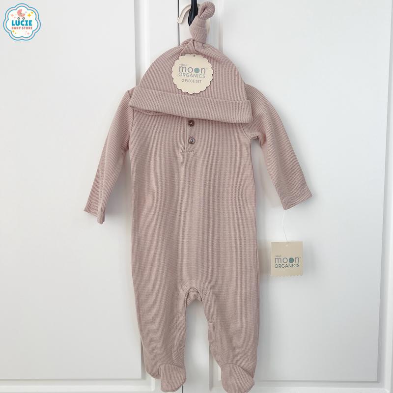 Sét body 2 chi tiết dài tay kèm móc cho bé trai 0-9 tháng chất liệu cotton thoải mái mỏng nhẹ mùa thu đông Kem Vải Cotton mền 4