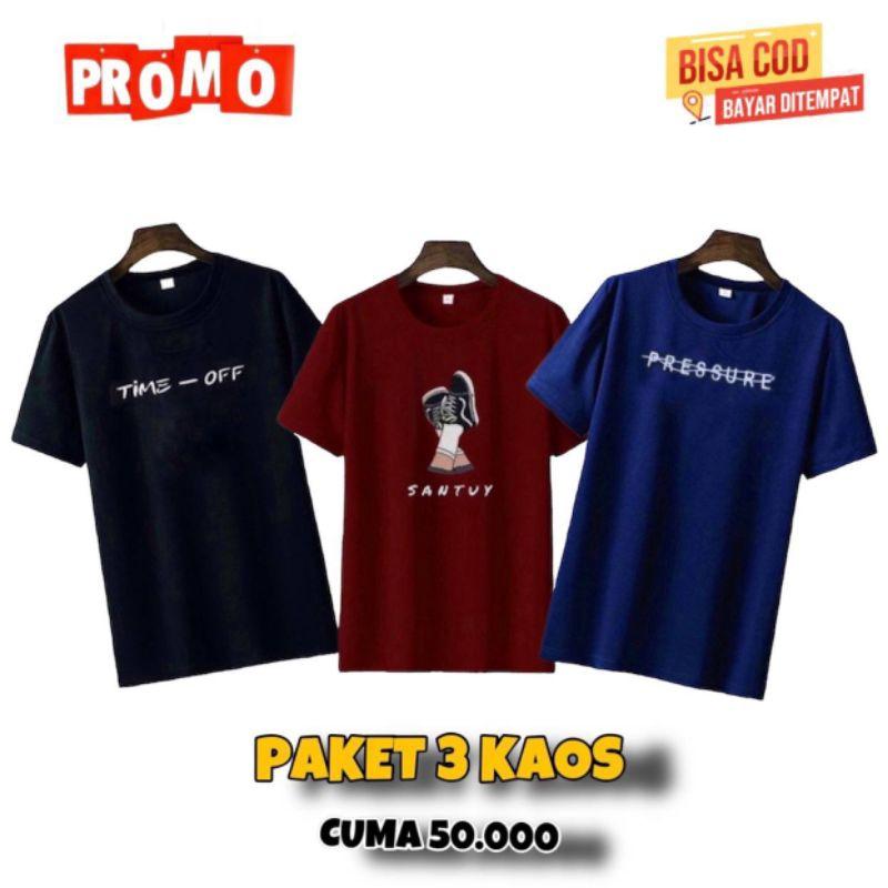 Kaos Motif Distro Keren Pria Dewasa 50 Ribu Dapat 3 0