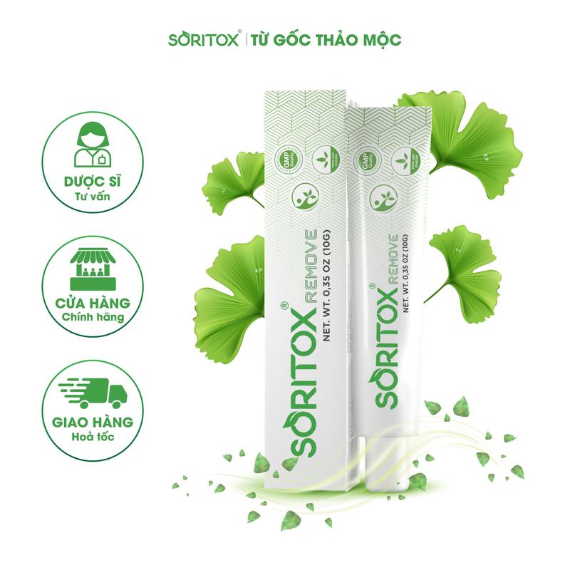 Gel chấm Mụn vùng kín, Sùi mào gà, Mụn sinh dục, Hạt ngọc, Mụn do virus HPV gây ra tại nhà chiết suất từ thảo mộc Việt Nam - SORITOX GEL 10GR