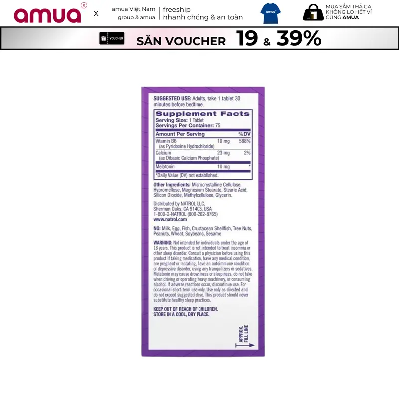 Kẹo Ngủ Ngon Melatonin 10mg Của NaTrol Mỹ - Kẹo Dẻo Ngủ Ngon, Kẹo Dễ Ngủ, Kẹo Hổ Trợ Giấc Ngủ, Kẹo Dẻo Melatonin, Kẹo Giúp Ngủ Ngon 4