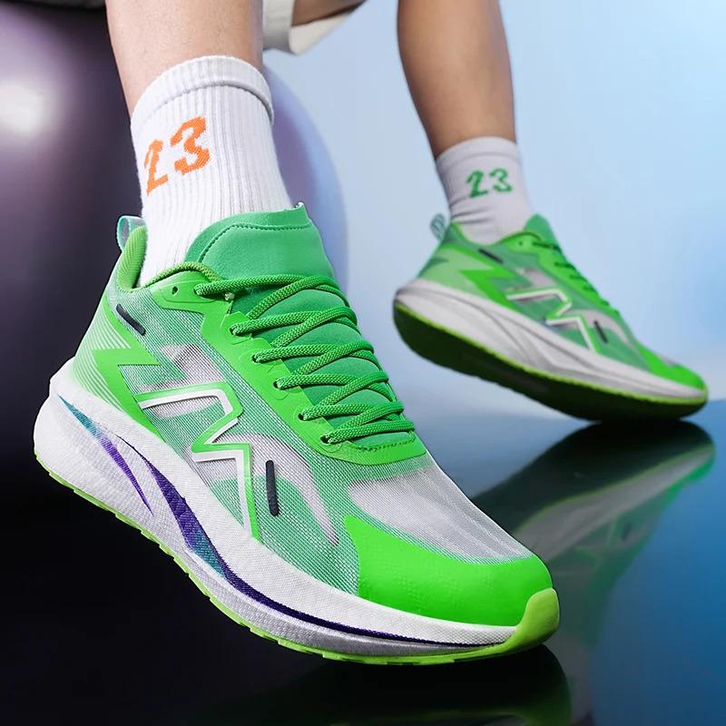 Zapatillas deportivas ligeras e informales personalizadas de bajo pedido mínimo para hombre, de malla en blanco, transpirables, para mujer, para correr y caminar_voghion.com