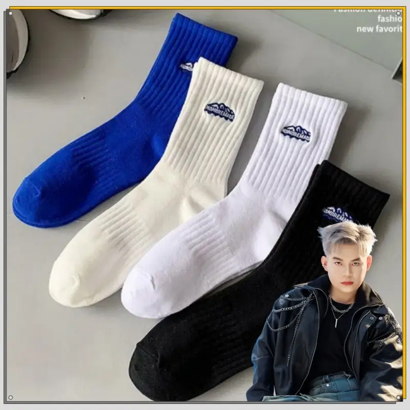 Vớ Thể Thao Giản Dị Mỏng Trơn Phong Cách Mùa Hè Mới Tất Menswear Kim Tuyến