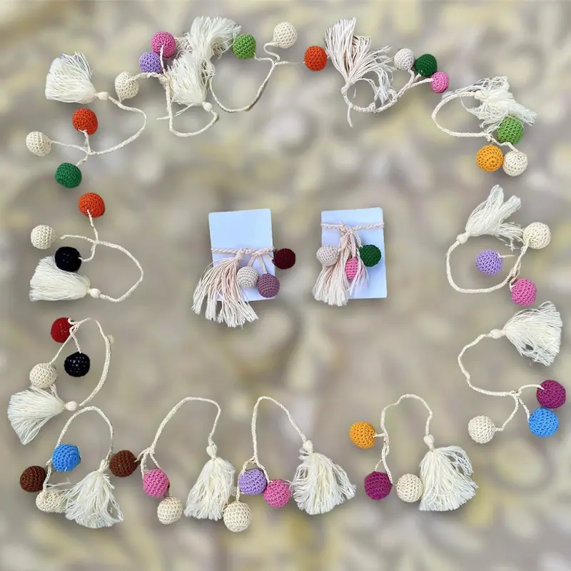 Gantungan Kunci Rajut / Aksesoris Tas Anyaman chains key chain ganci Keychain 4
