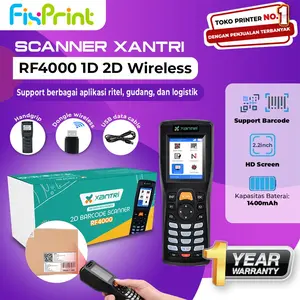 Scanner Barcode Xantri PDT RF4000 2D 1D QR Code Scanner Barcode DC 108 DC-108 PDT 1D Baterai 1400mAh Wireless