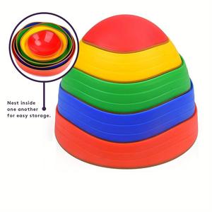 Non-slip Stepping Stone, 5 Counts/set Balance River Stone for Kids, Promoting Coordination Skills Obstacle Courses Sensory Toy, Interesting Gifts, Fidget Toys