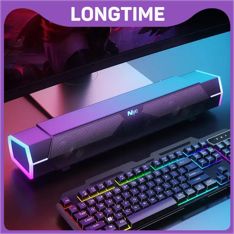 Loa máy tính Niye V18 Pro loa bluetooth Led RGB 2 loa kép siêu bass âm thanh vòm 5D loa z20pro