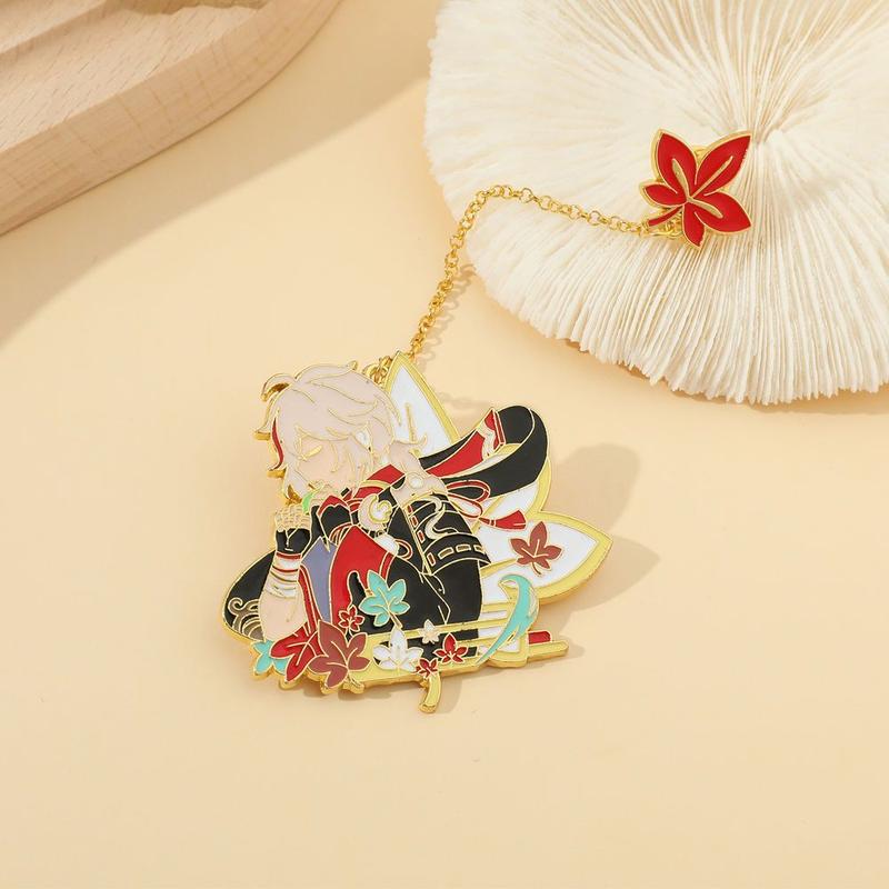 Product Introduction of New Original God Brooch Fengyuan Wanye Tongren Golden M Badge Two-Dimensional Cartoon Pendant Student Bag Decoration 3