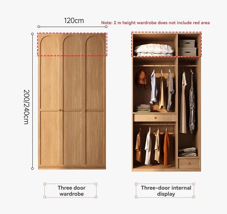 Product Introduction of [showroom] Modern simple retro a door to the top of the wardrobe home bedroom small flat door storage locker large wardrobe 36