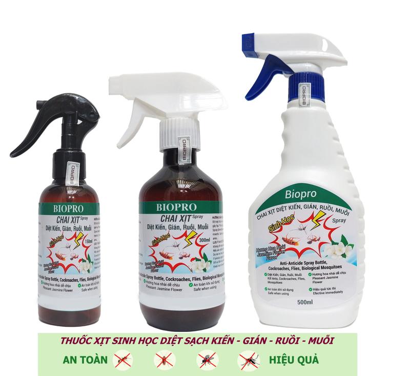 Thuốc xịt sinh học Diệt kiến Diệt gián Diệt ruồi Diệt muỗi Biopro Hương hoa nhài dịu nhẹ an toàn hiệu quả dài lâu