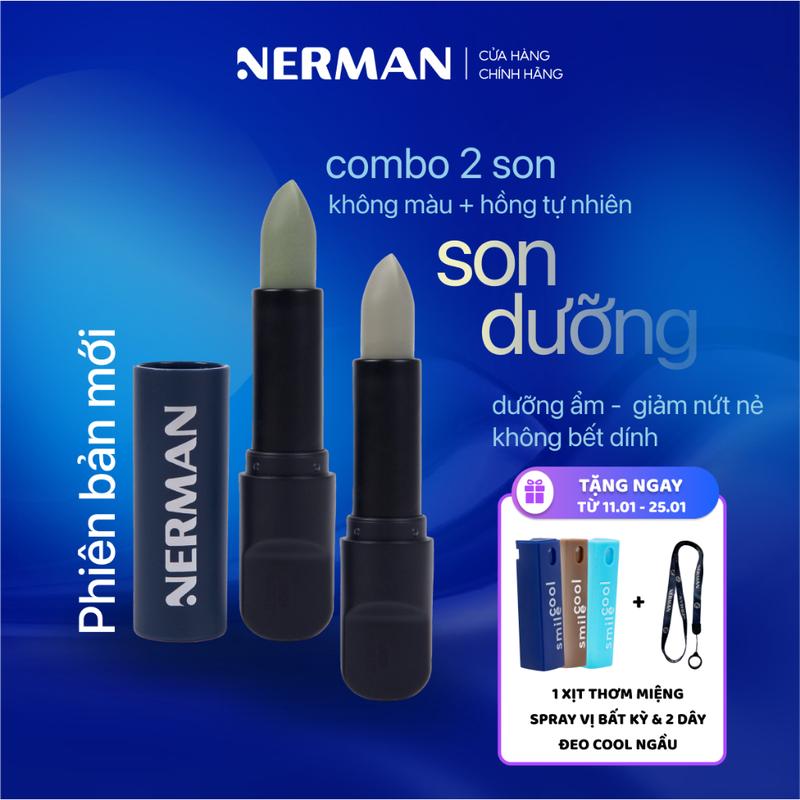 Son dưỡng cho nam Nerman dưỡng ẩm môi,nứt nẻ,không bết dính,hỗ trợ mờ thâm Men in Black 4g Skincare Massage Tẩy Trang Cacao 2