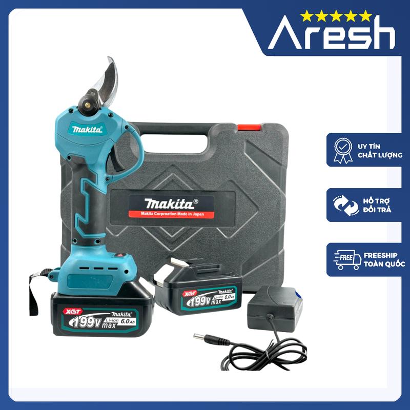 Máy cắt tỉa cành dùng pin Makita, kéo cắt cây động cơ không chổi than siêu khỏe cho nghề làm vườn cây cảnh