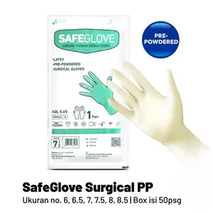 SAFEGLOVE - Sarung Tangan Steril Safeglove Surgical Prepowdered 1 Pasang   Latex Cleaning