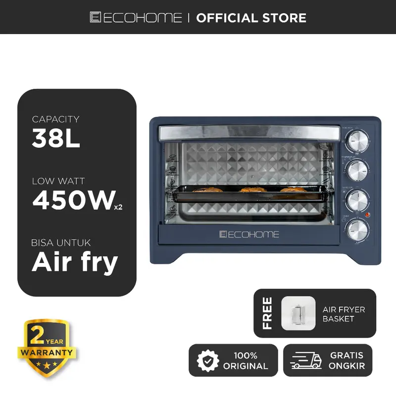 ECOHOME Electric Oven Low Watt Platinum EOP-888 Oven Listrik 2