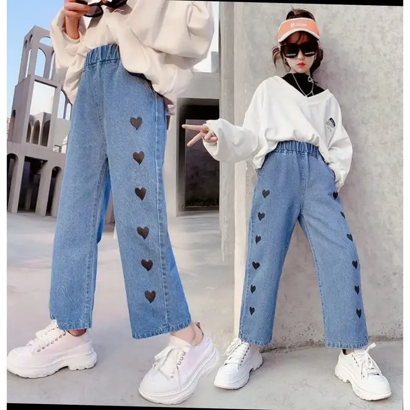 KULOT JEANS ANAK PEREMPUAN BORDIR LOVE 0
