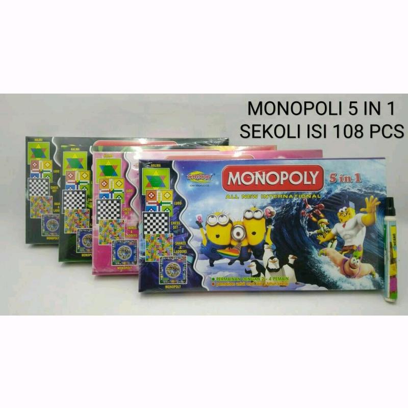 Mainan Monopoli anak w003/ 4 in 1 terbaru 0