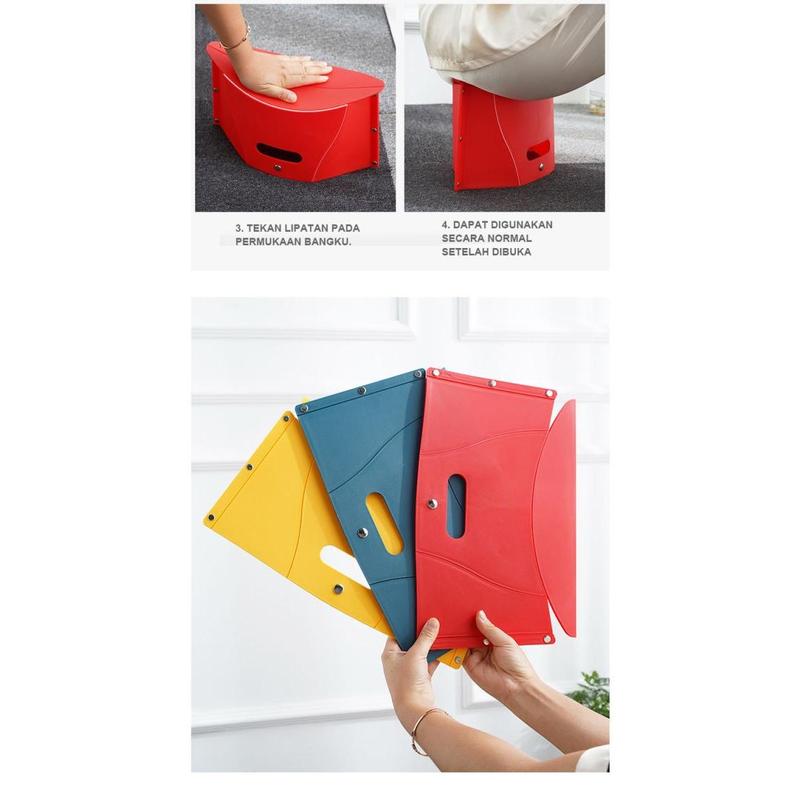 Kursi Keranjang Belanja Lipat Papan Duduk Lipat Bahan PVC Portabel 3