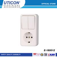 Gambar Uticon E-180012 Stop Kontak + Saklar Seri Outbow dari Uticon Official Kota Administrasi Jakarta Barat 1 Tokopedia