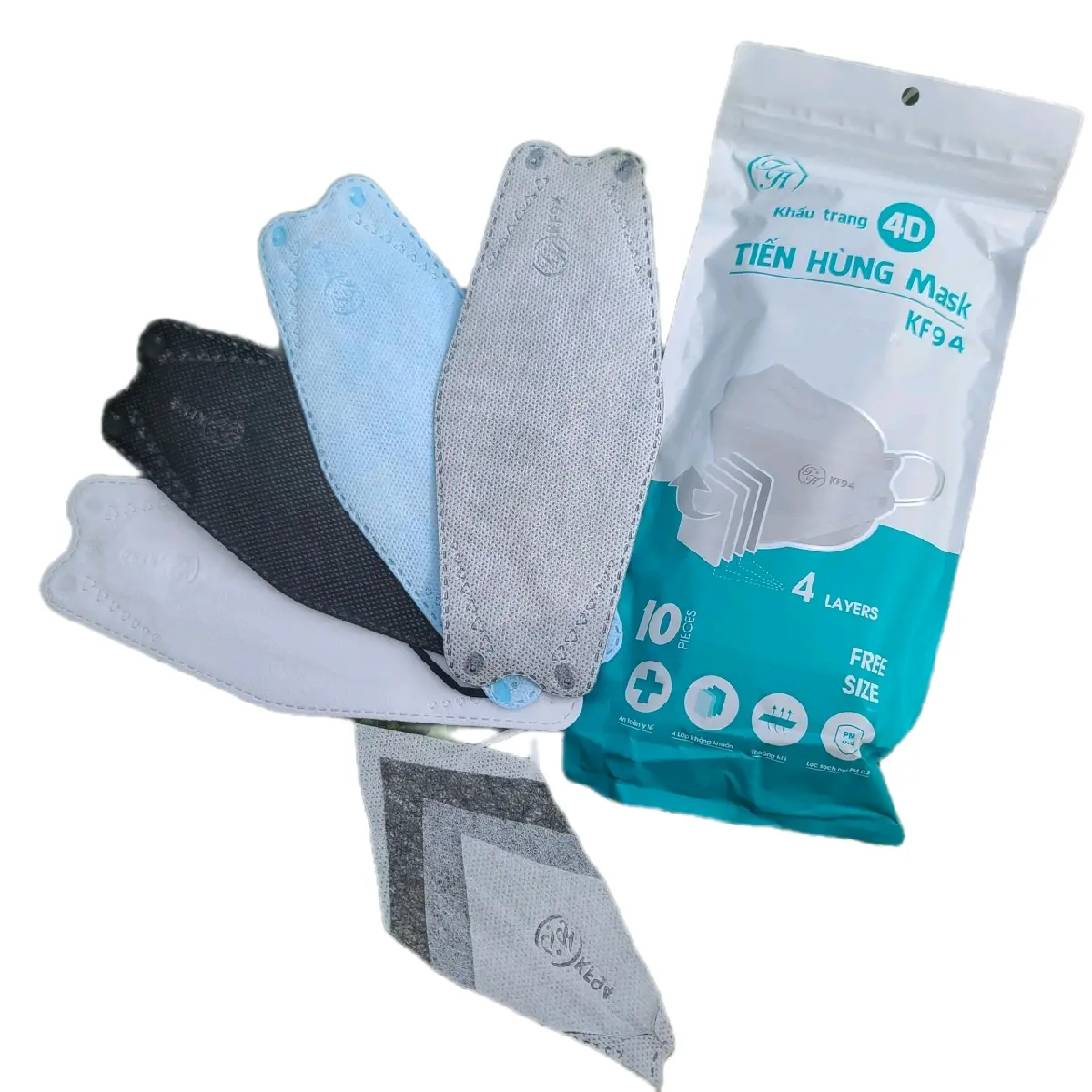 THÙNG 400 CÁI KHẨU TRANG KF94 TIẾN HÙNG  4 LỚP