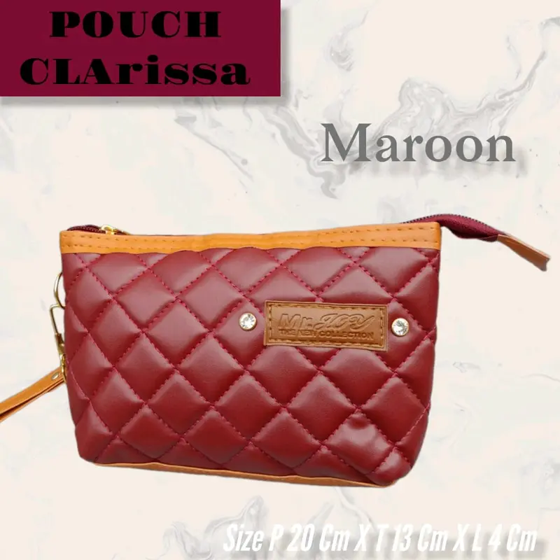 POUCH CLARISSA BORDIR dapat Tali pendek 2