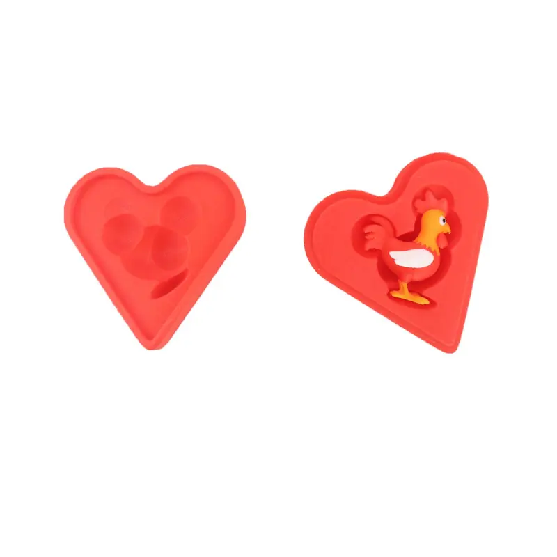 3D Printed Rooster & Heart Shaped Mold Toy, 1 Box Chicken Shaped Mold Toy, Novelty Animal Model Ornament, Small Gift Toy 3