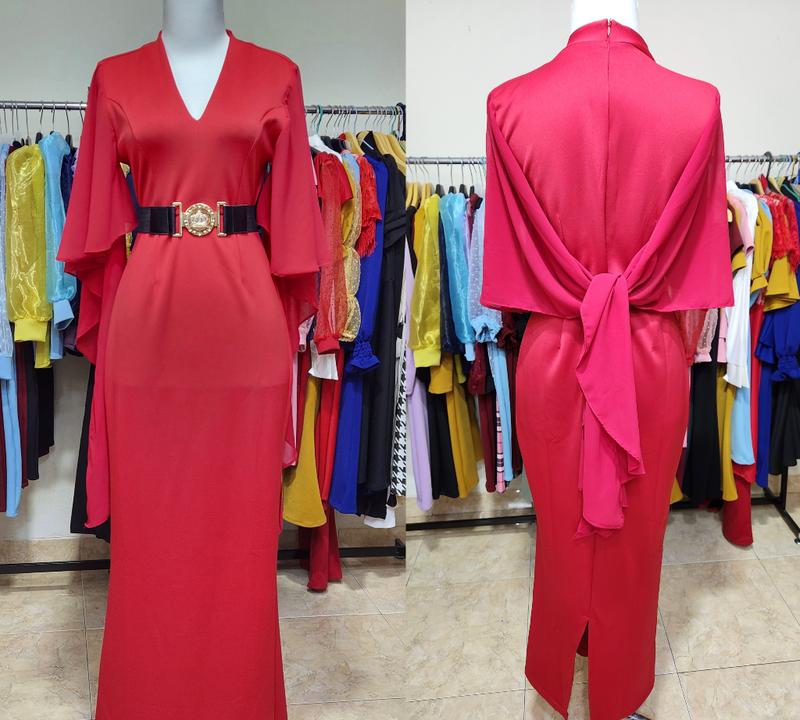 LooWear Bodycon Long Dress Butik Wanita Kondangan Casual Formal Vintage Premium Bangkok Terbaru Scuba Lembut Nyaman Panjang Simple 6