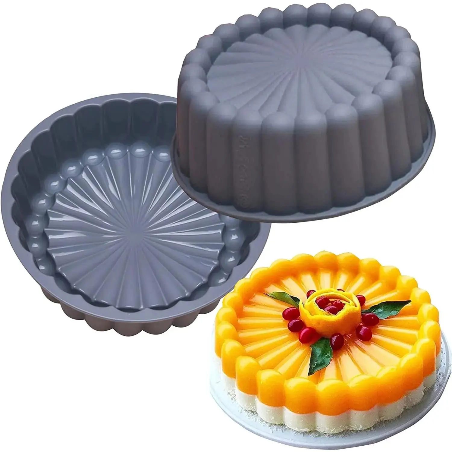 Round Cake Molded Silicone Mold Baking Tray DIY Baking Cake/Mousse Fondant Mold