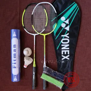 [TERMURAH] PAKET LENGKAP 2 RAKET Badminton 1 TAS 12 KOK bonus griphanduk