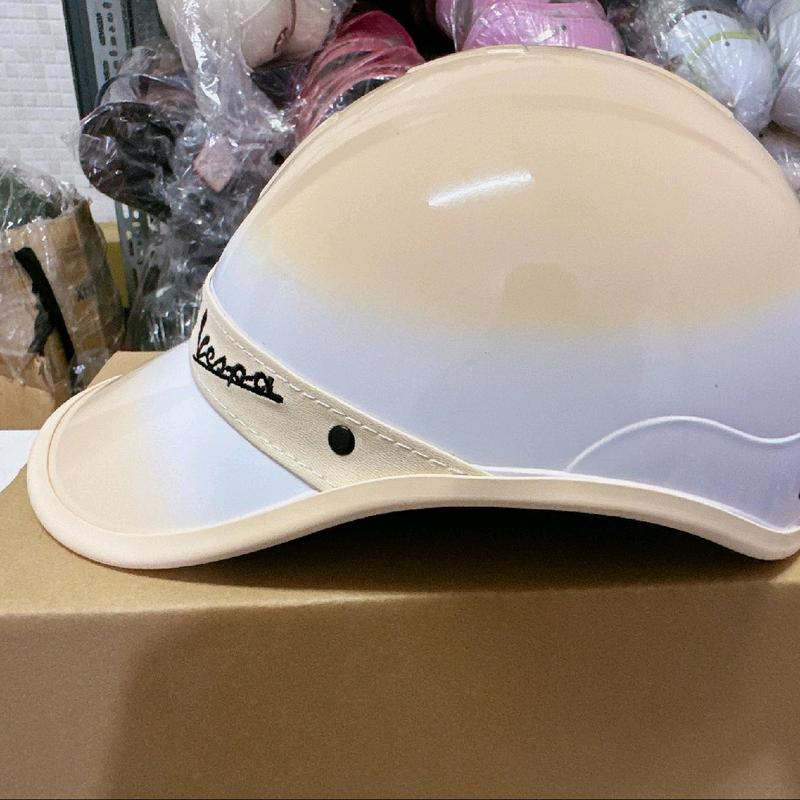 Nón bảo hiểm lưỡi trai vepa nữ loang màu cao cấp ( có khoét sau ) 3