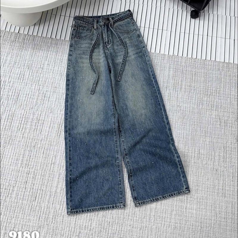 TATTA Jeans | Quần Jeans Xuông Đính Đá Hot Hit 3 Màu Hàng QCCC #9180 Nữ Women Pants 7