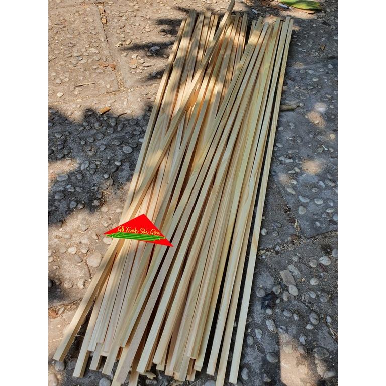 Combo siêu tiết kiệm thanh gỗ thông vuông 1cm x dài 1m2-1m-80cm đã bào láng 4…