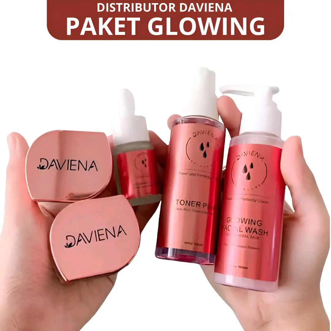 Daviena skincare paket glowing untuk kulit wajah susah putih kusam kering normal pingin cepat glowing Bruntusan Facial Memutihkan Mengencangkan mengecilkan pori pori mengatasi beruntusan solusi kulit hitam agar wajah glowing
