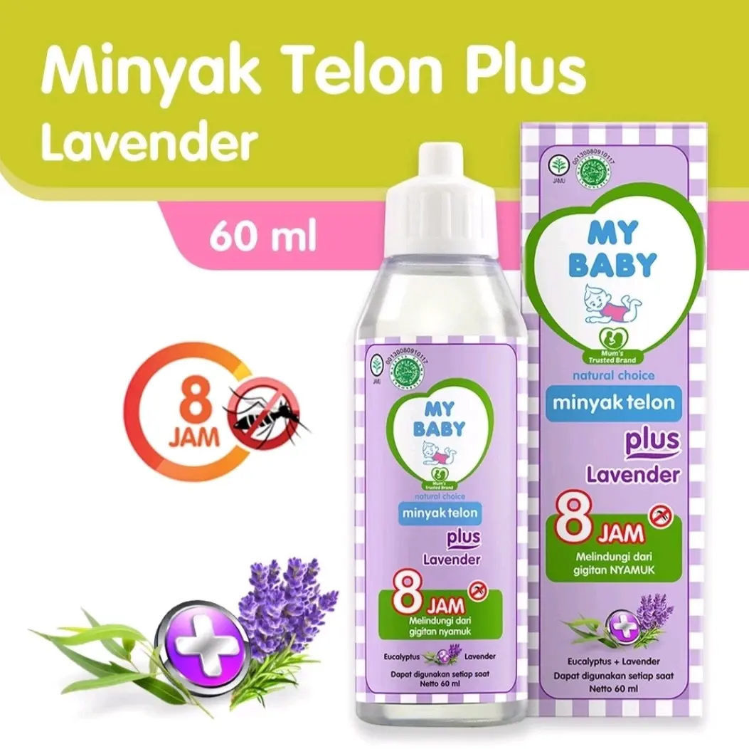 My Baby Minyak Telon Lavender 60ml - Minyak Telon Bayi Anti Nyamuk 8jam