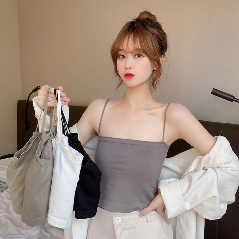 Áo Bra Nữ 2 Dây Mảnh Dáng Lửng Có Đệm  Trend Mới Nhất 2066