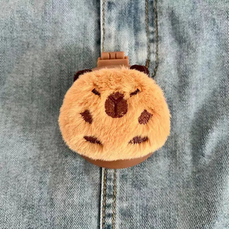 Lược Đệm Khí Gấp Gọn, Thiết Kế Capybara, Có Gương, Cầm Tay Thích Hợp Đi Du Lịch, Lược Capybara, Dành Cho Nữ, Cọ Mát Xa Chống Tĩnh Điện, Dụng Cụ Tạo Kiểu Tóc 4