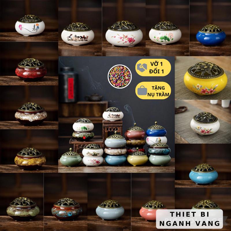 [Thanh lí xả kho] 18 Mẫu Lư Sứ Xông Trầm - Đỉnh Đốt Nhang Trầm Hương Dầu Thơm Phòng