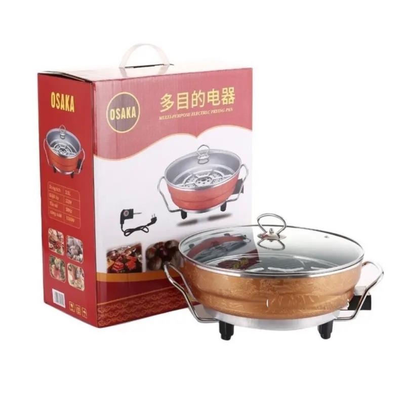 Nồi Lẩu Điện Osaka Cao Cấp Đa Năng Loại To 5-6 Người Ăn. Chống dính, nâu, xào, hấp...