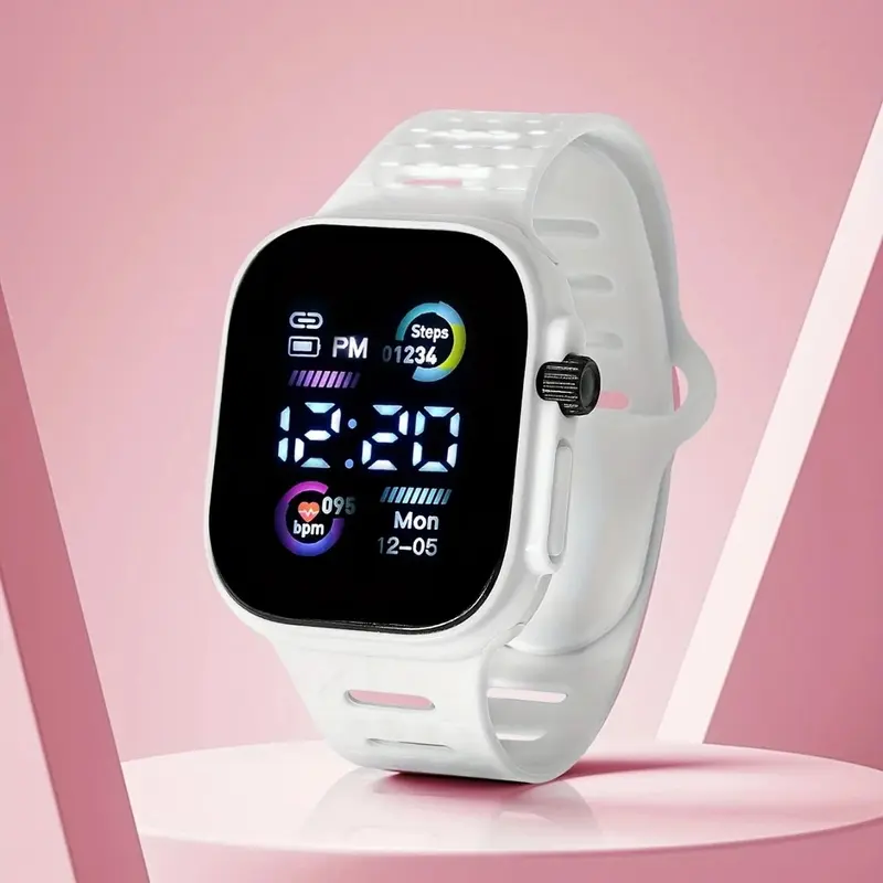 Đồng Hồ Điện Tử, Dành Cho Nam Và Nữ, Đồng Hồ Thể Thao LED, Đồng Hồ Đeo Tay Kỹ Thuật Số, Thời Trang Thường Ngày Thích Hợp Cho Trẻ Em Và Học Sinh, Hàng Mới Về, Đồng Hồ Cặp Đôi 5