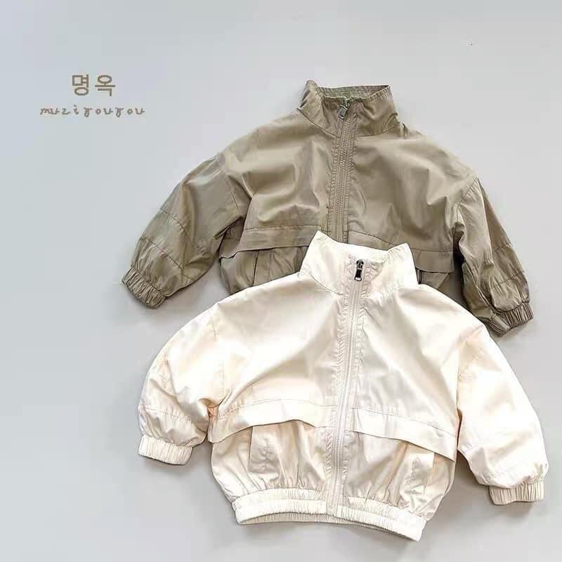 Áo Khoác gió 2 lớp phong cách hàn quốc chất liệu gió xi cao cấp cho bé trai và bé gái Nón