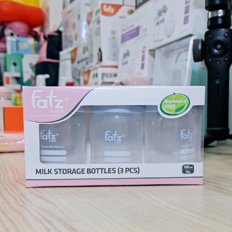  Bộ 3 bình trữ sữa fatz baby 150ml Đựng Sữa Bột Trăng 