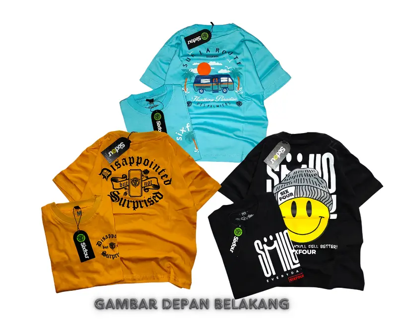 Paket 3 pcs kaos distro anak branded laki laki dan perempuan usia 3,5-12 tahun Combed 30s Bunda 5