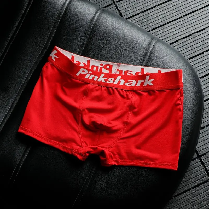 Hộp 3  Quần boxer nam  Pink Shark ( thun Lanh)co giãn 4 chiều Menswear Quần Boxer Sịp Boxer Quần Lót quần 5