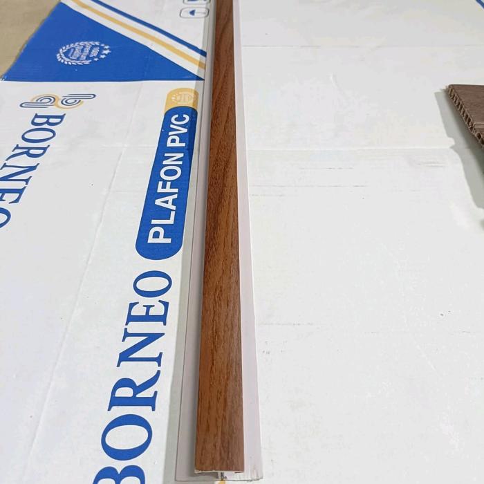 Gambar lis sambung pvc doff laminate coklat tua dari borneo Plafon Pvc Kota Tangerang Tokopedia