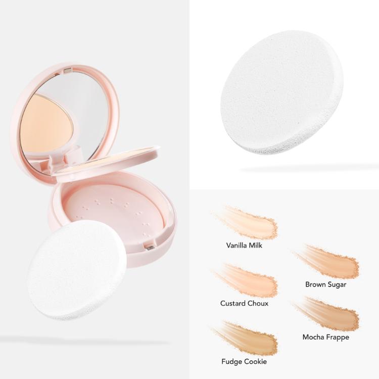Sea Makeup Acne Cover & Smooth Two Way Cake Pressed Powder and Matte, Bedak Padat, Compact Powder with Salicylic Acid + Ceramide + Safflower 5